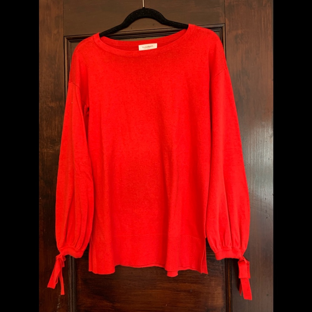Red maternity sweater sz XS